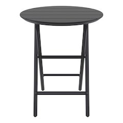 Helen Round Folding Bistro Table 24 inch Black