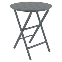 Helen Round Folding Bistro Table 24 inch Dark Gray