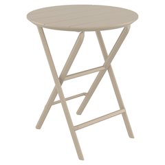 Helen Round Folding Bistro Table 24 inch Taupe