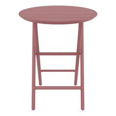 Helen Round Folding Bistro Table 24 inch Marsala