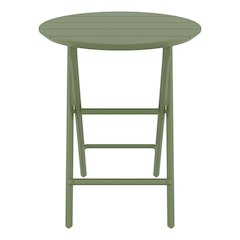 Helen Round Folding Bistro Table 24 inch Olive Green