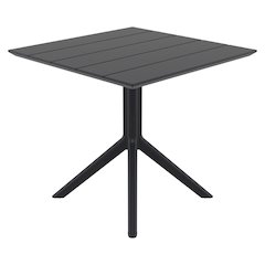 Paris Square Table 31 inch Black