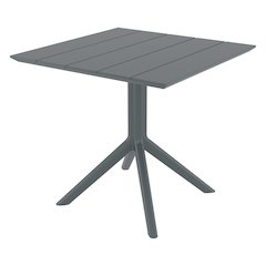 Paris Square Table 31 inch Dark Gray