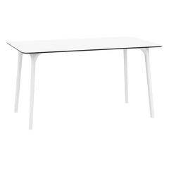 Dining Table 55 inch Rectangle Table, White, Belen Kox
