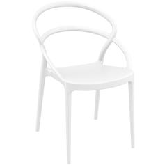 Pia Dining Set with 2 Chairs White
