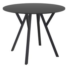 Max Round Table 35 inch Black