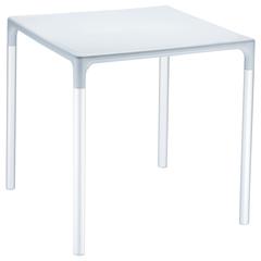 Mango Alu Square Table Silver Gray 28 inch