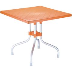 Forza Square Folding Table 31 inch Orange