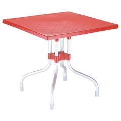 Square Folding Table, Red, Belen Kox