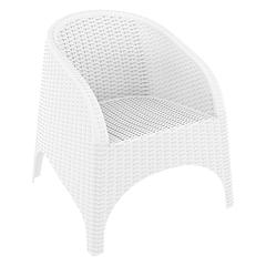 Aruba Resin Wickerlook Chair White, Set of 2