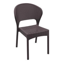 Daytona Resin Wickerlook Dining Chair Brown, Set of 2