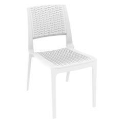 Verona Resin Wickerlook Dining Chair White, Set of 2