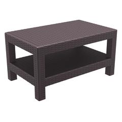 Monaco Rectangle Patio Coffee Table Brown