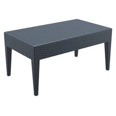 Miami Rectangle Resin Coffee Table Dark Gray
