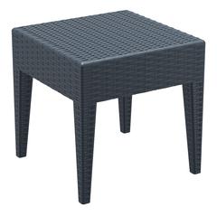 Miami Square Resin Side Table Dark Gray