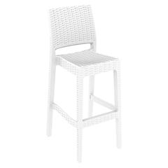Resin Bar Stool, Set of 2, White, Belen Kox