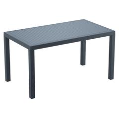 Orlando Wickerlook Rectangle Dining Table Dark Gray 55 inch