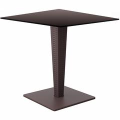 Riva HPL Top Square Table 24 inch Brown