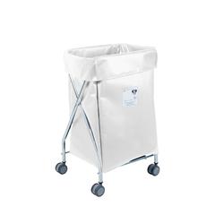 Narrow Collapsible Hamper with White Vinyl Bag, 5 Bushel Capacity