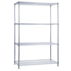 Heavy Duty Chrome Wire Shelving Unit, 24x48x72