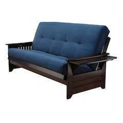 Phoenix Frame-Espresso Finish-Suede Navy Mattress