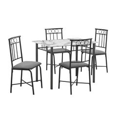 Dining Table Set, 5pcs Set, Small, 40 Rectangular, Kitchen
