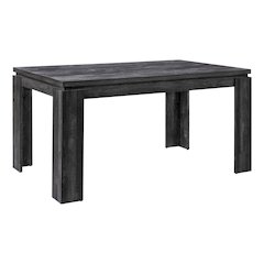 Dining Table, 60 Rectangular, Kitchen, Dining Room, Black Laminate