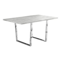 Dining Table, 60 Rectangular, Kitchen, Dining Room, Grey Laminate