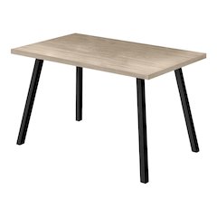 Dining Table, 60 Rectangular, Kitchen, Dining Room, Brown Laminate, Black