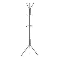 Coat Rack, Hall Tree, Free Standing, Hanging Bar, 6 Hooks, Entryway, 68H