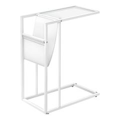 Accent Table, C-shaped, End, Side, Snack, Magazine Storage, Living Room