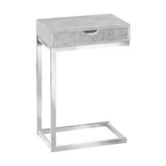 Accent Table, C-shaped, End, Side, Snack, Storage Drawer, Living Room, Bedroom