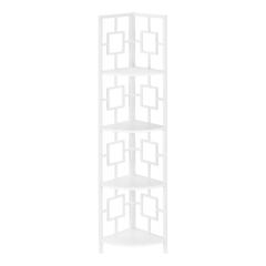 Bookshelf, Bookcase, Etagere, Corner, 4 Tier, 62H, Office, Bedroom