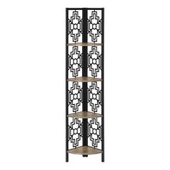 Bookshelf, Bookcase, Etagere, Corner, 4 Tier, 62H, Office, Bedroom