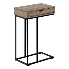 Accent Table, C-shaped, End, Side, Snack, Storage Drawer, Living Room, Bedroom