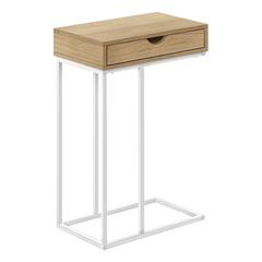 Accent Table, C-shaped, End, Side, Snack, Storage Drawer, Living Room, Bedroom
