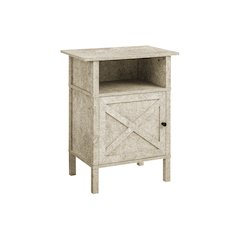 Accent Table, Small, Storage, Cream Stone Laminate, Transitional