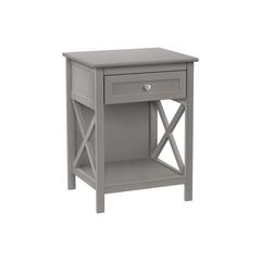 Accent Table, End, Side Table, 2 Tier, Bedroom, Nightstand, Lamp, Storage Drawer