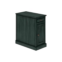 Accent Table, End, Side Table, Antique Blue Veneer, Traditional