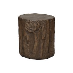 Accent Table 25H, Drum, End, Nightstand, Round, Side Table, Walnut, Contemporary
