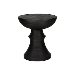 Accent Table, 25H, Side Table, End, Nightstand, Round, Black, Contemporary
