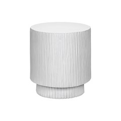 Accent Table, 25H, End, Nightstand, Round, Side Table, White, Contemporary