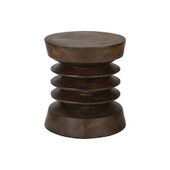 Accent Table, 25H, Side Table, End, Nightstand, Round, Walnut, Contemporary