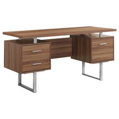 Computer Desk, Home Office, Laptop, Left, Right Set-up, Storage Drawers, 60L