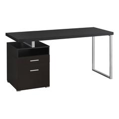 Computer Desk, Home Office, Laptop, Left, Right Set-up, Storage Drawers, 60