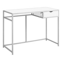Computer Desk, Home Office, Laptop, Storage Drawer, 42L, Work