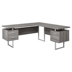 Computer Desk, Home Office, Corner, Left, Right Set-up, Storage Drawers, 70L