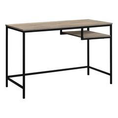 Computer Desk, Home Office, Laptop, 48L, Work, Brown Laminate, Black