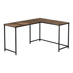 Computer Desk, Home Office, Corner, 58L, L Shape, Work, Laptop, Brown Laminate