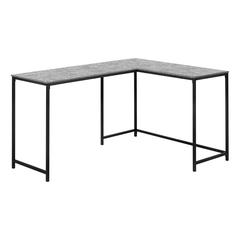 Computer Desk, Home Office, Corner, 58L, L Shape, Work, Laptop, Grey Laminate